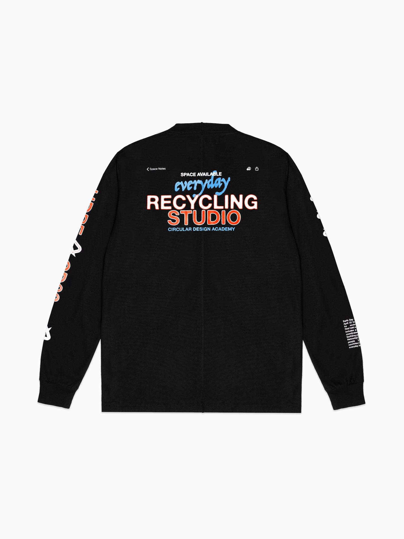 Recycling Studio Long Sleeve T-Shirt Black