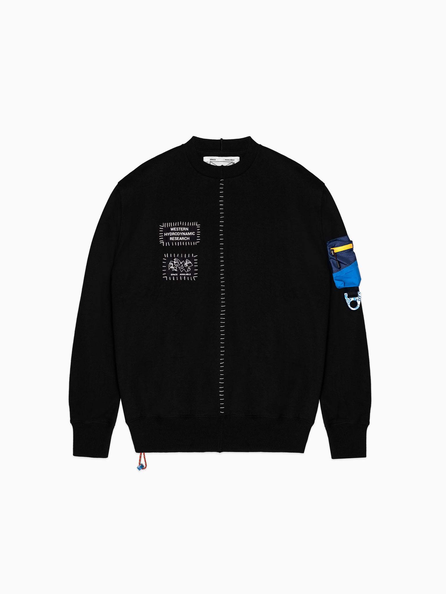 SA X WHR Upcycled Patch Swearshirt Black