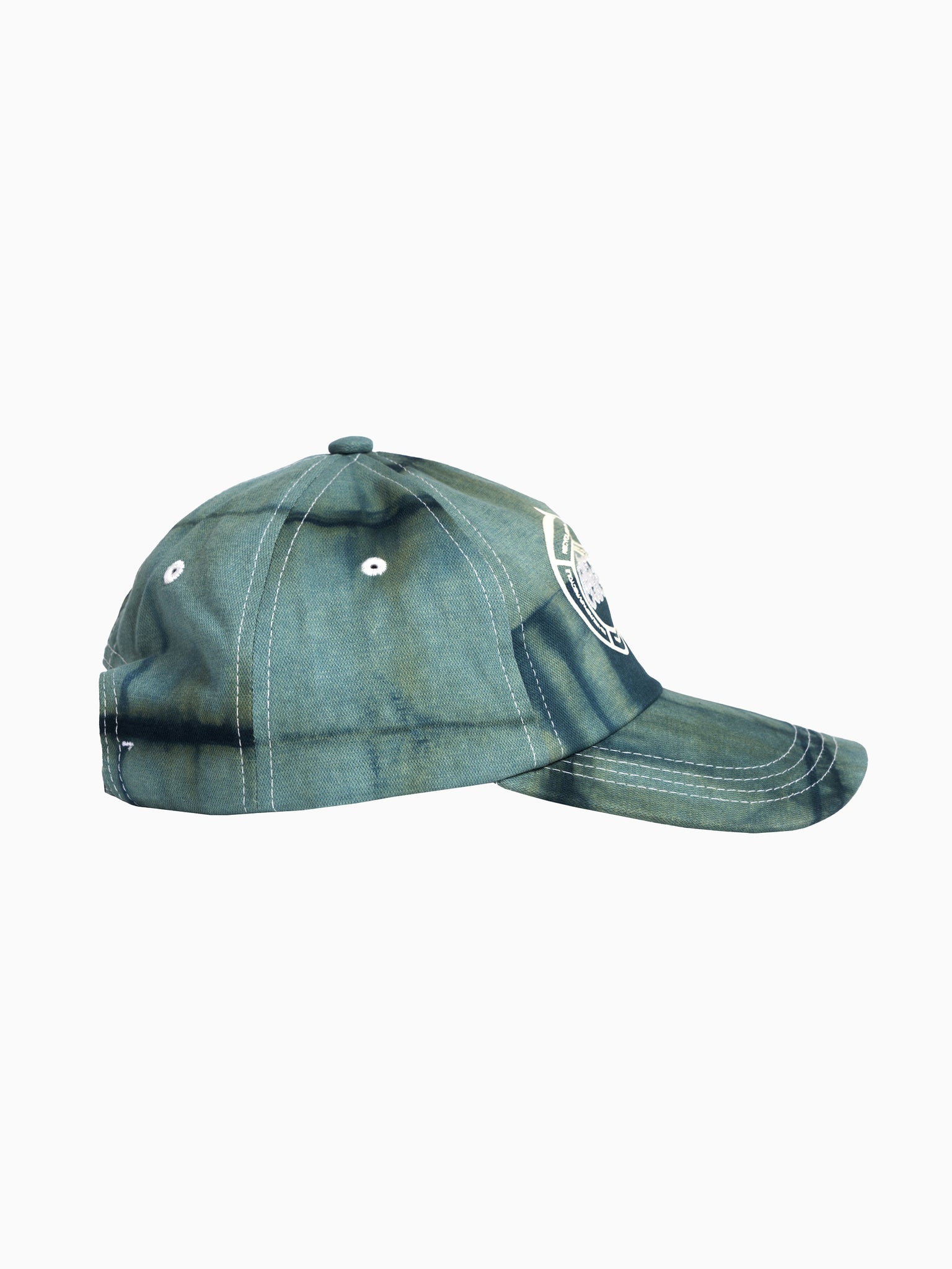 Artisan Circular Design Cap Tie Dye Green