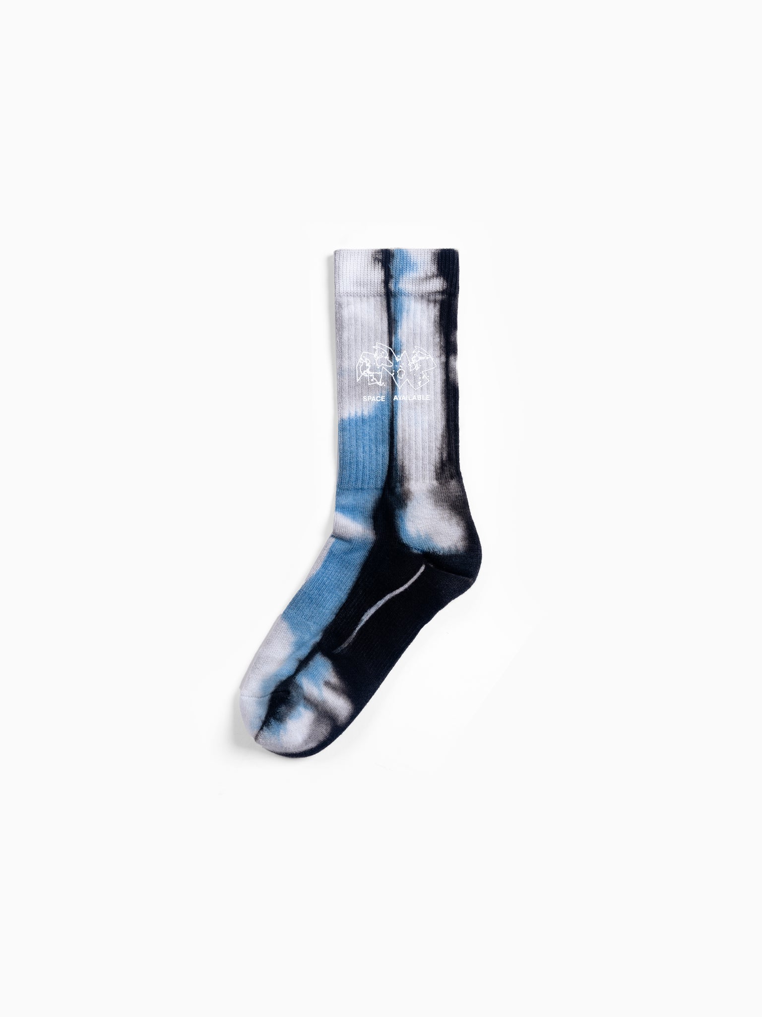 Logo Sock Tie Dye Indigo