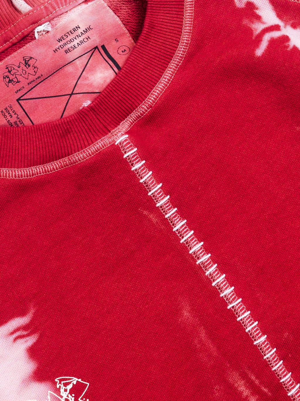 SA x WHR Logo Crewneck Sweat Tie Dye Red