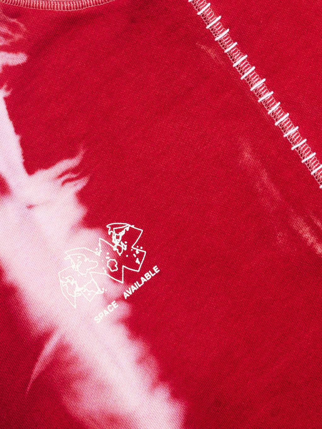 SA x WHR Logo Crewneck Sweat Tie Dye Red