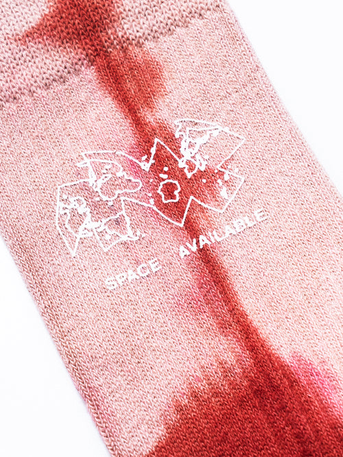 Logo Sock Tie Dye Pink