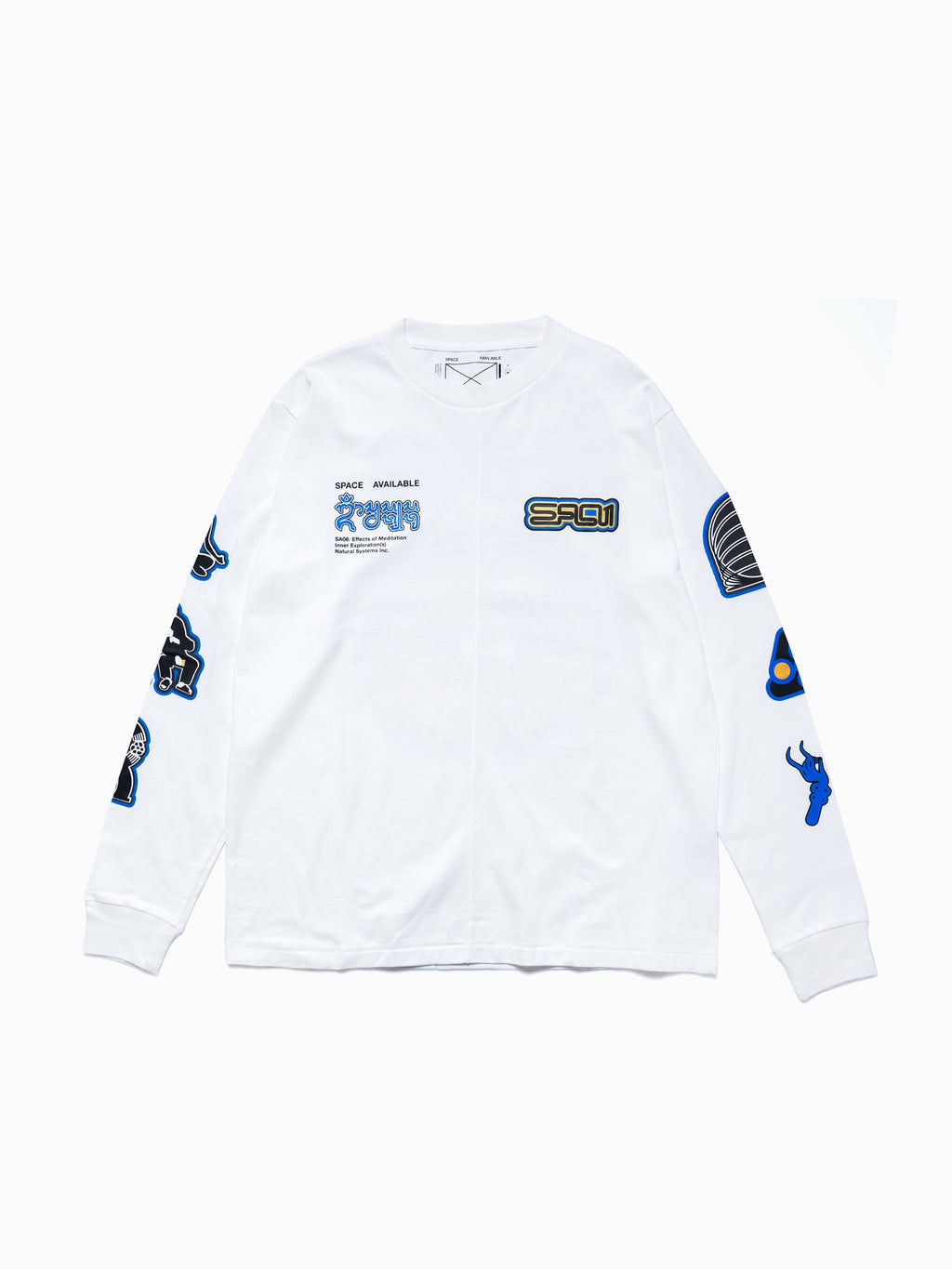 Natural System Long Sleeve Tee White