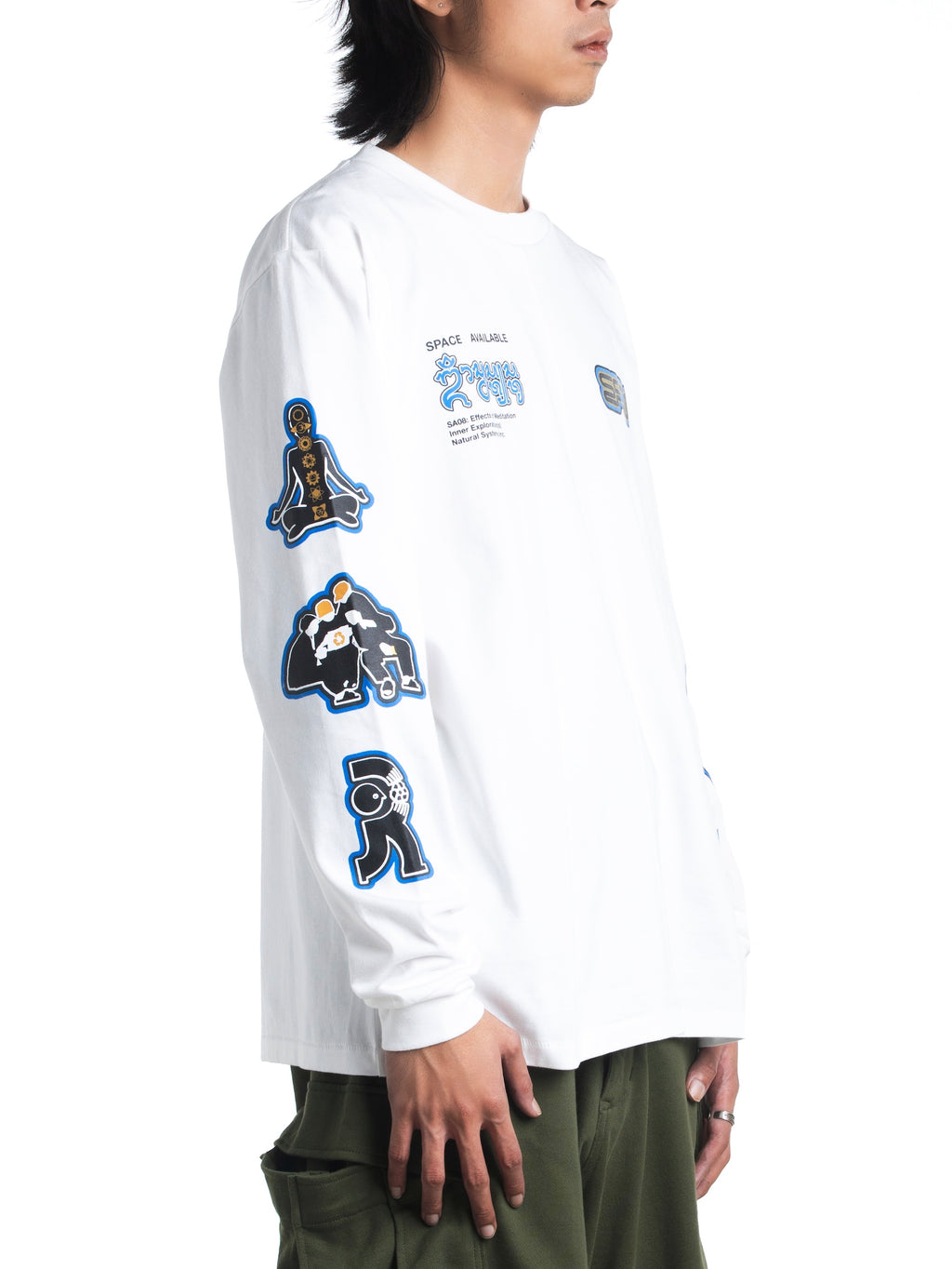 Natural System Long Sleeve Tee White