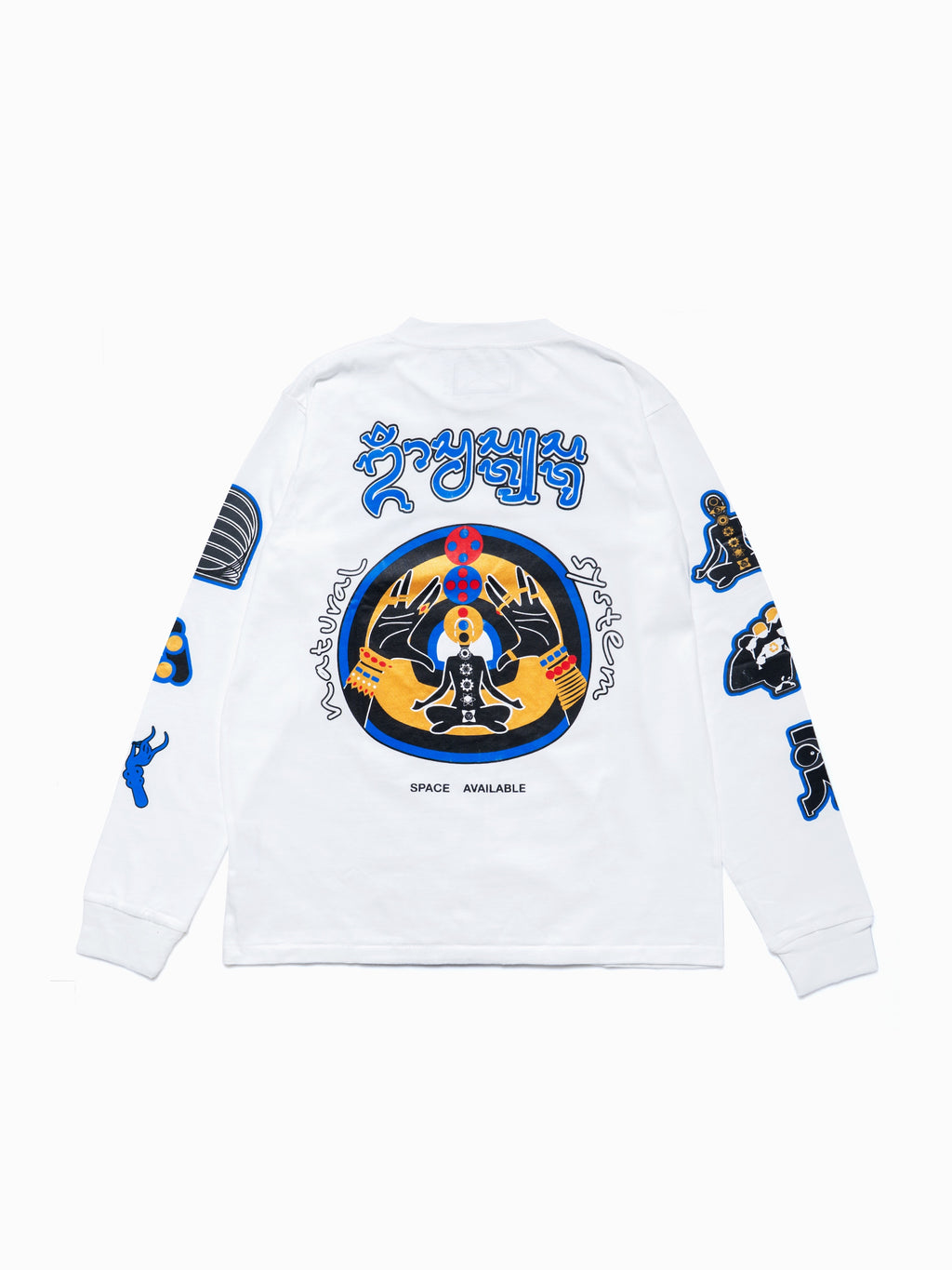 Natural System Long Sleeve Tee White