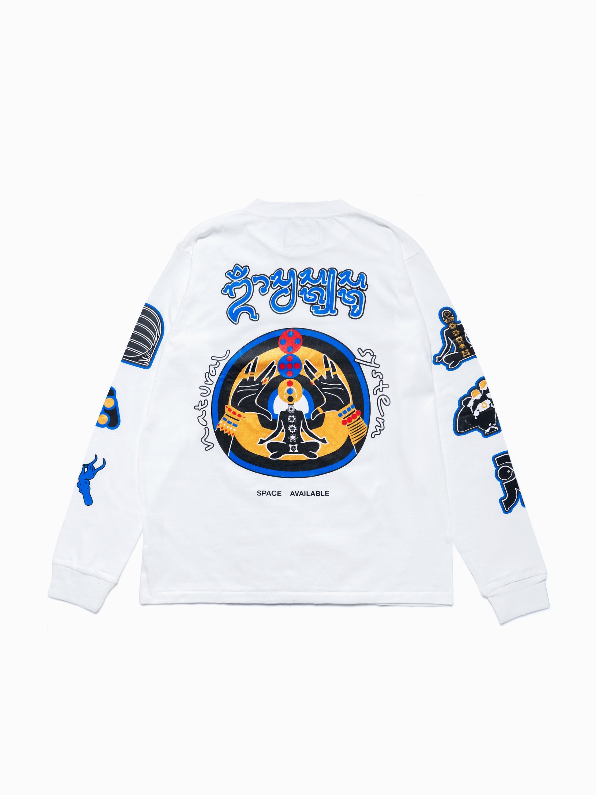 Natural System Long Sleeve Tee White