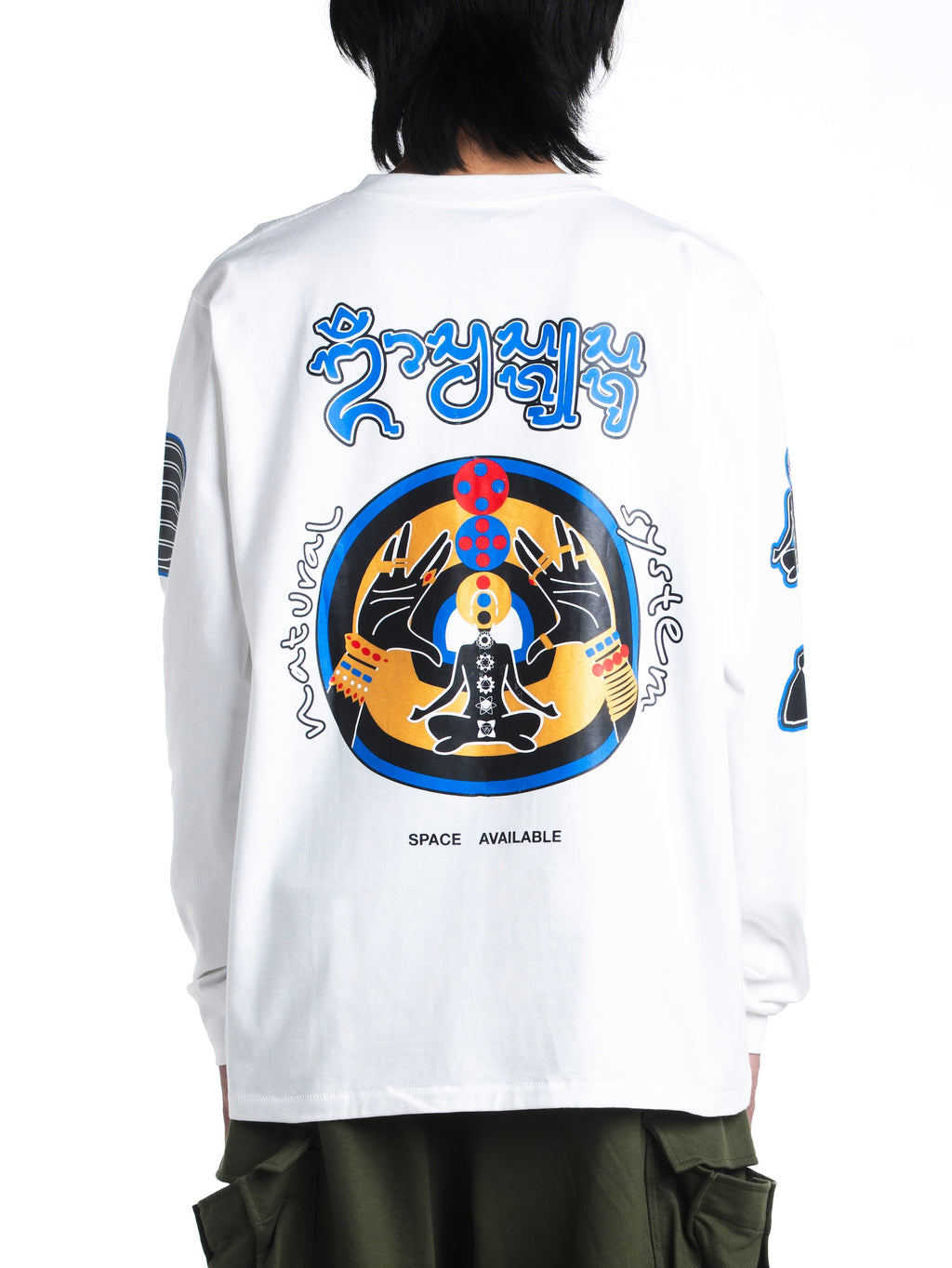 Natural System Long Sleeve Tee White