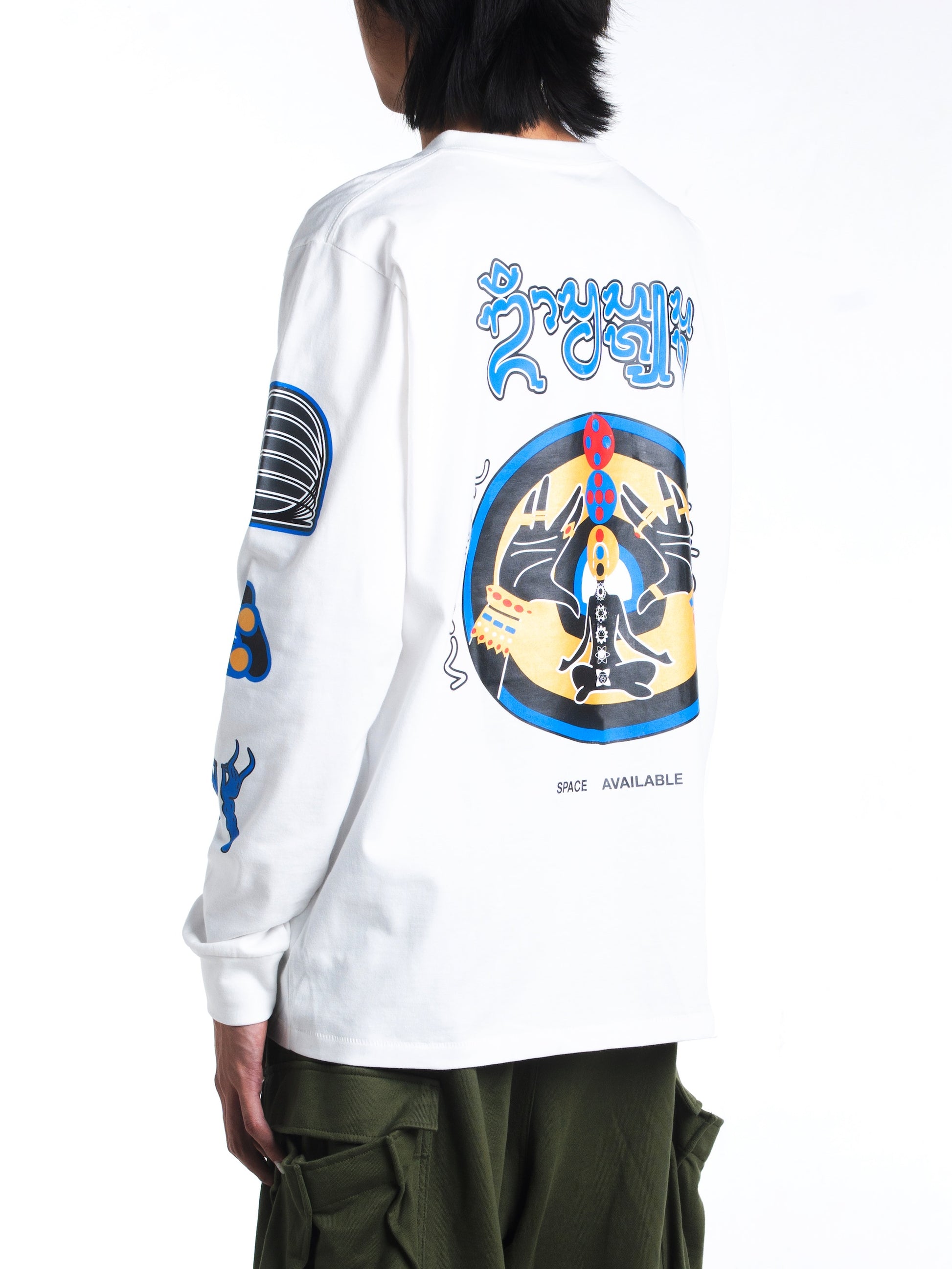 Natural System Long Sleeve Tee White