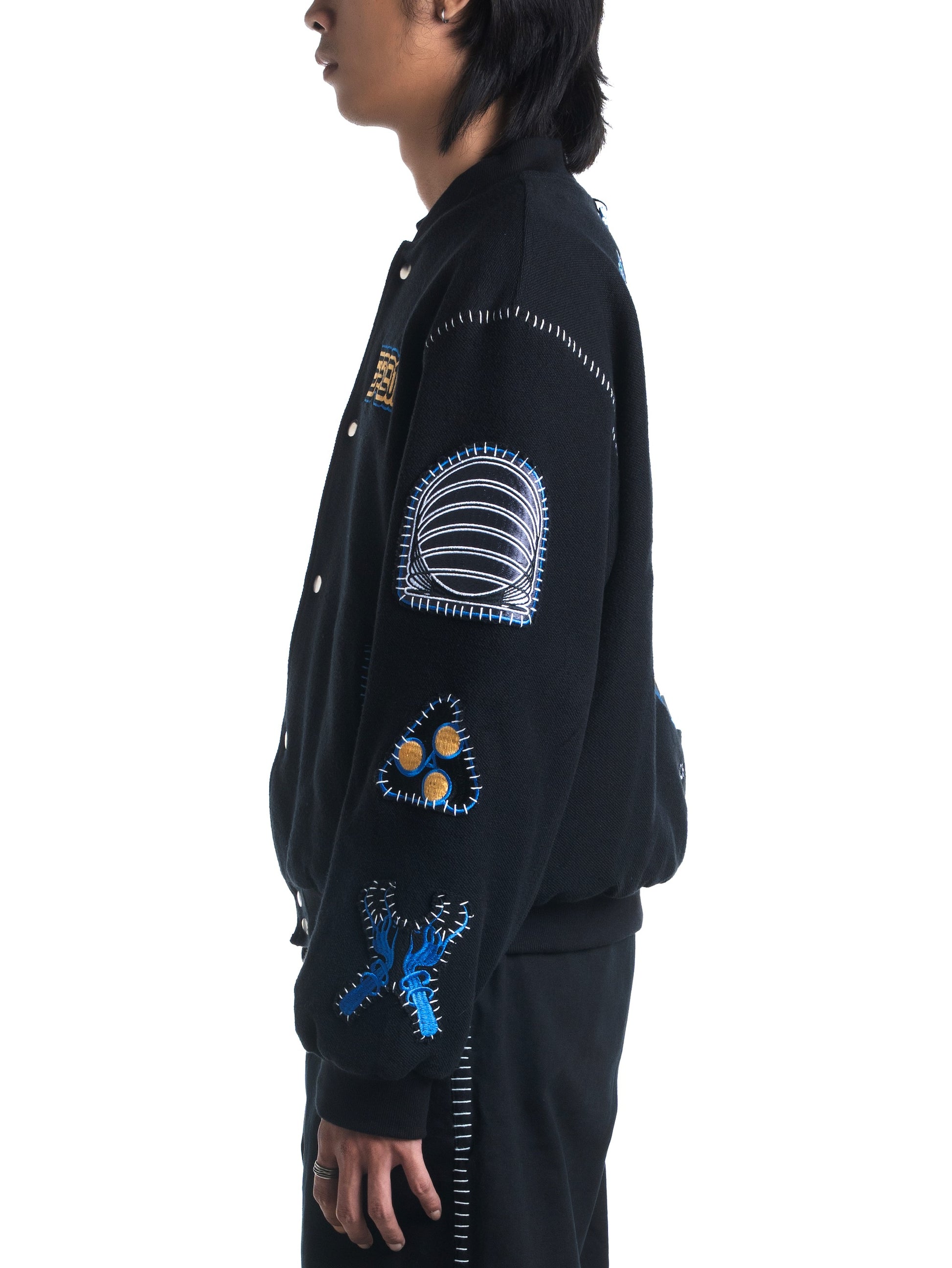 Natural System Varsity Jacket Black