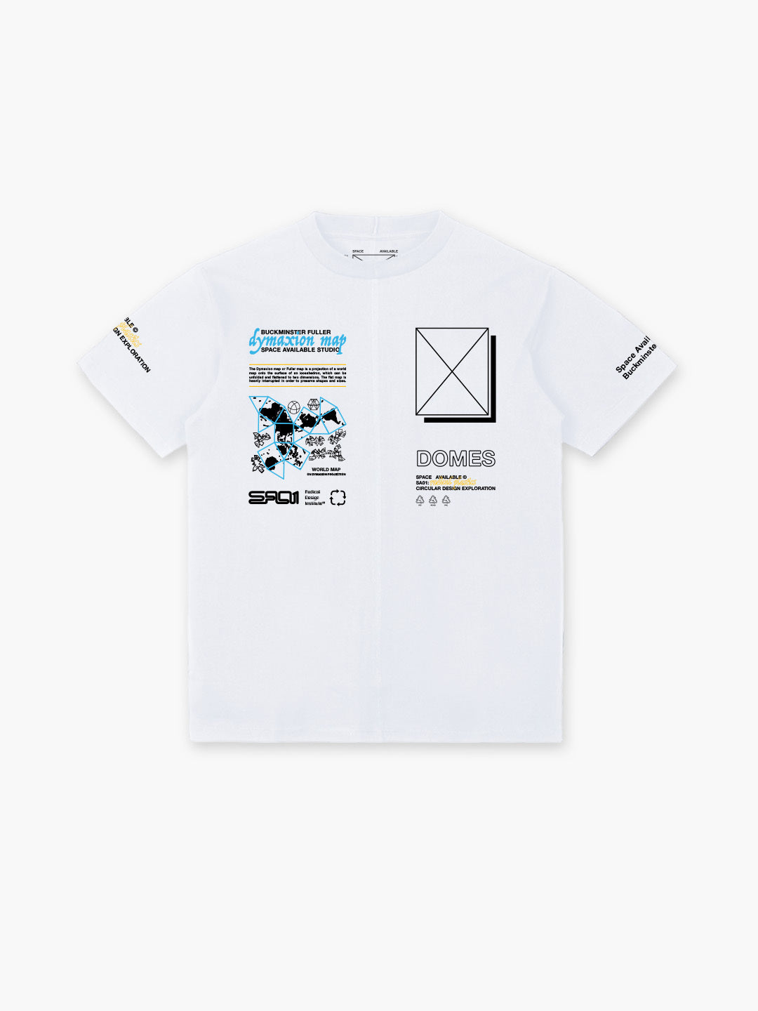 Dymaxion Map T-Shirt White