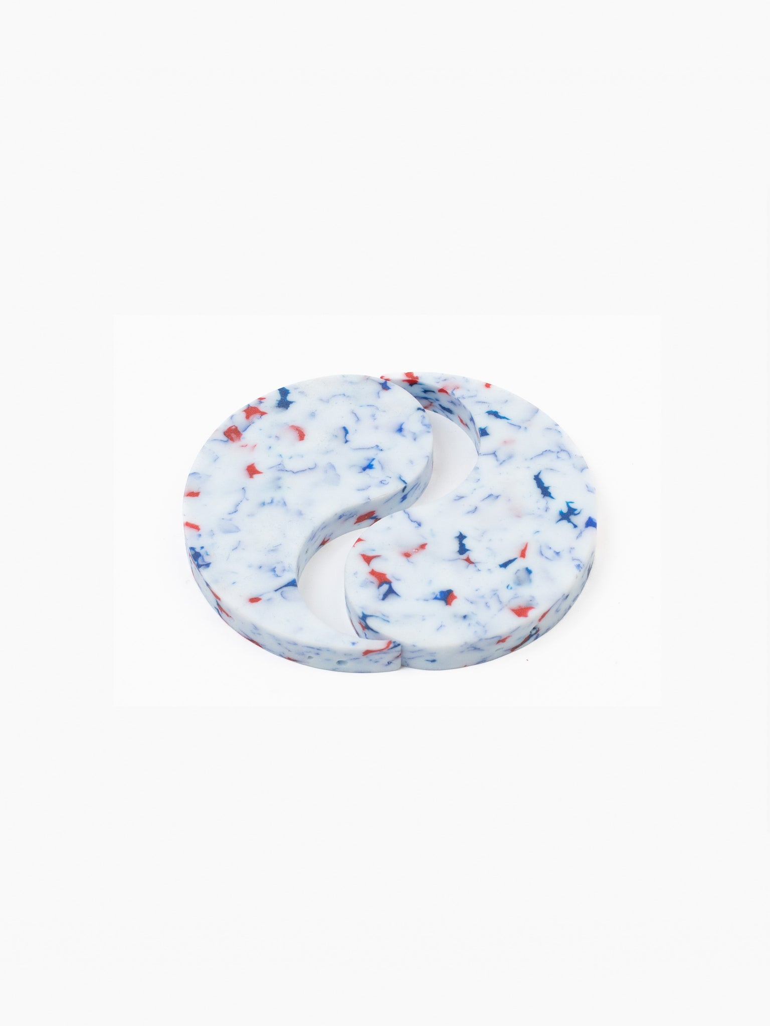 Dualism Recycled Plastic Coasters Set of 4 White