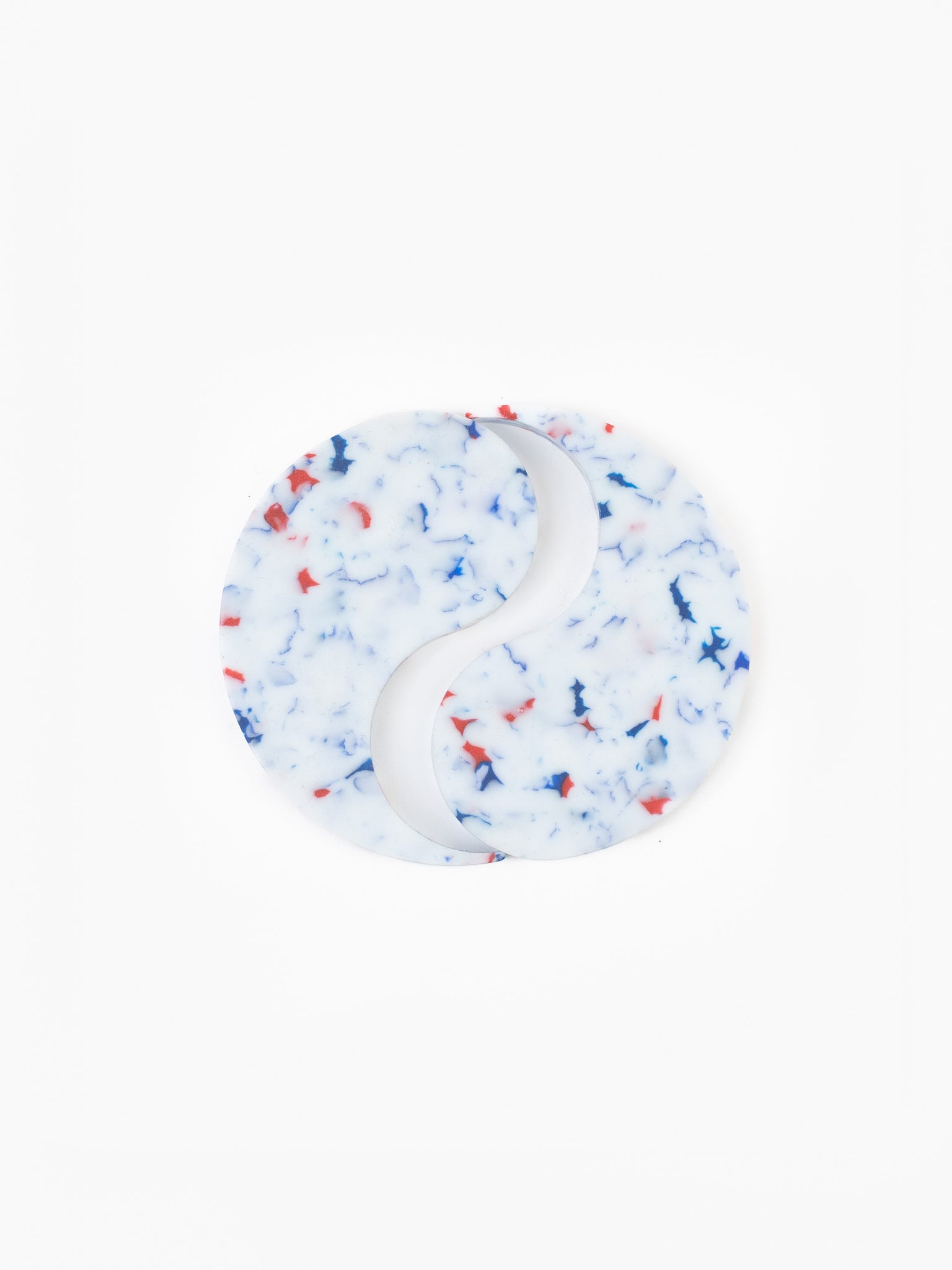 Dualism Recycled Plastic Coasters Set of 4 White