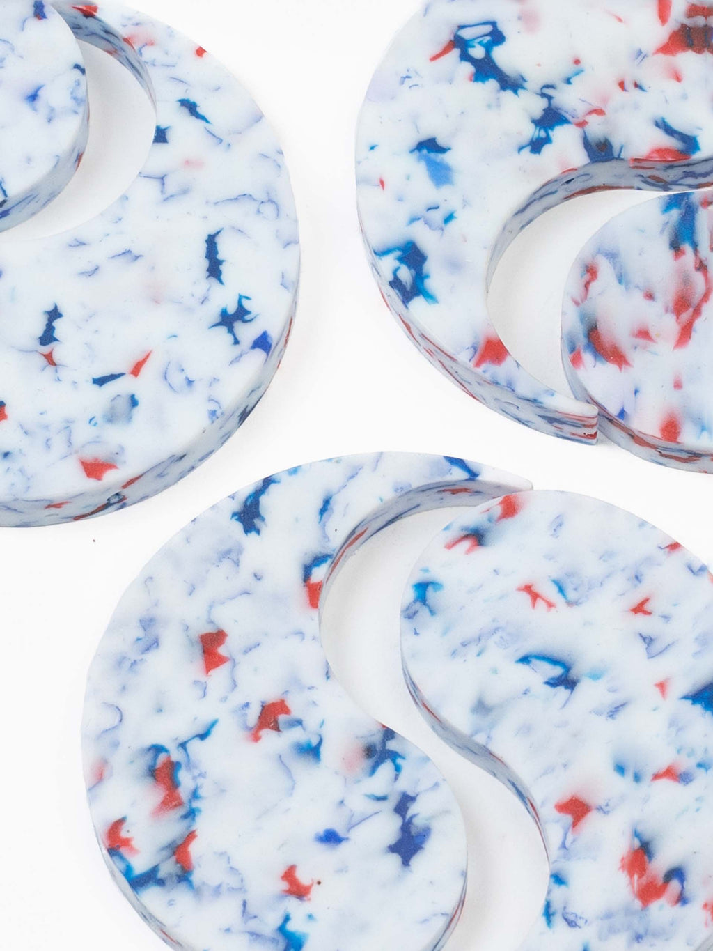 Dualism Recycled Plastic Coasters Set of 4 White