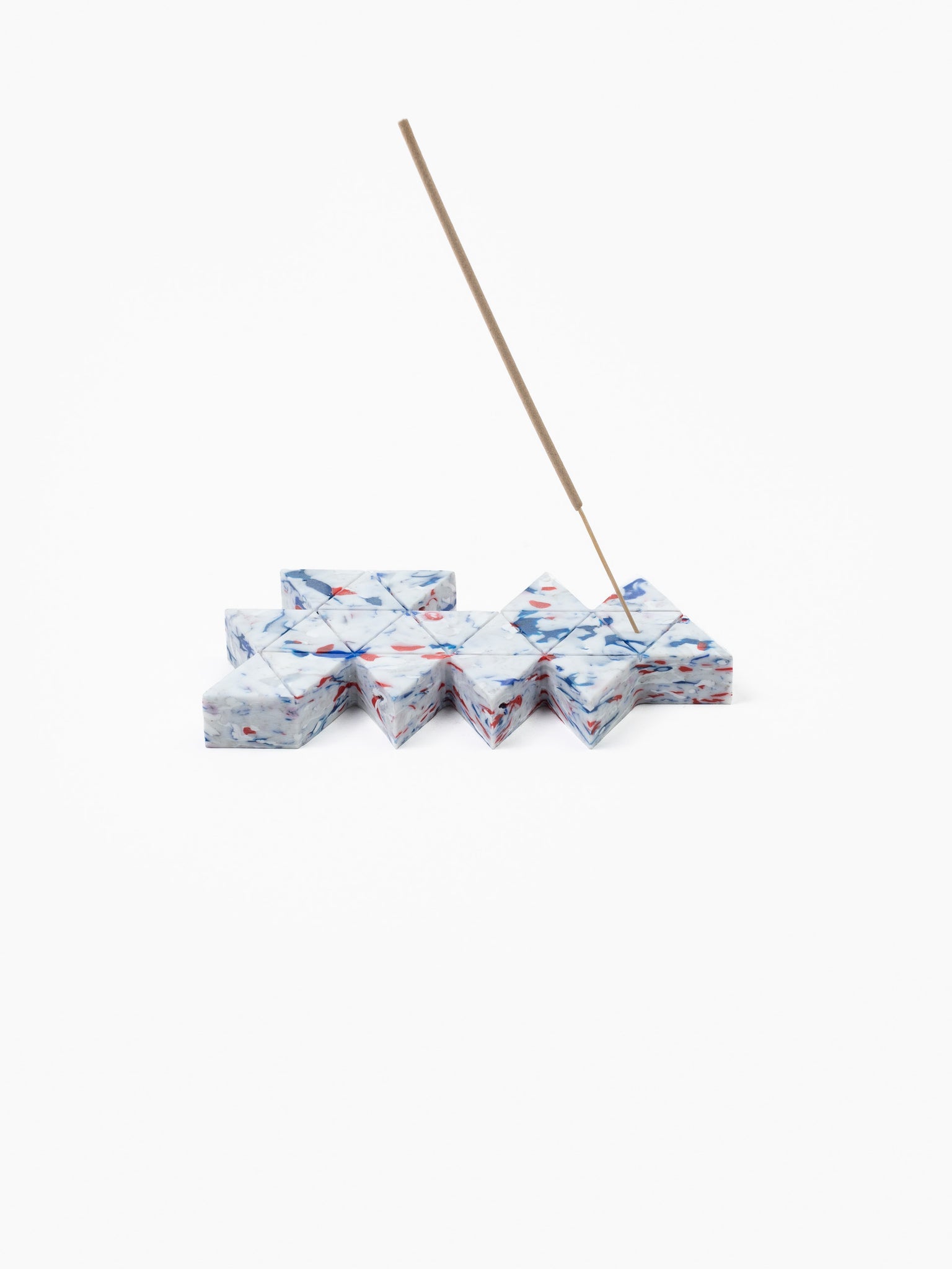 Dymaxion Map Incense Holder White