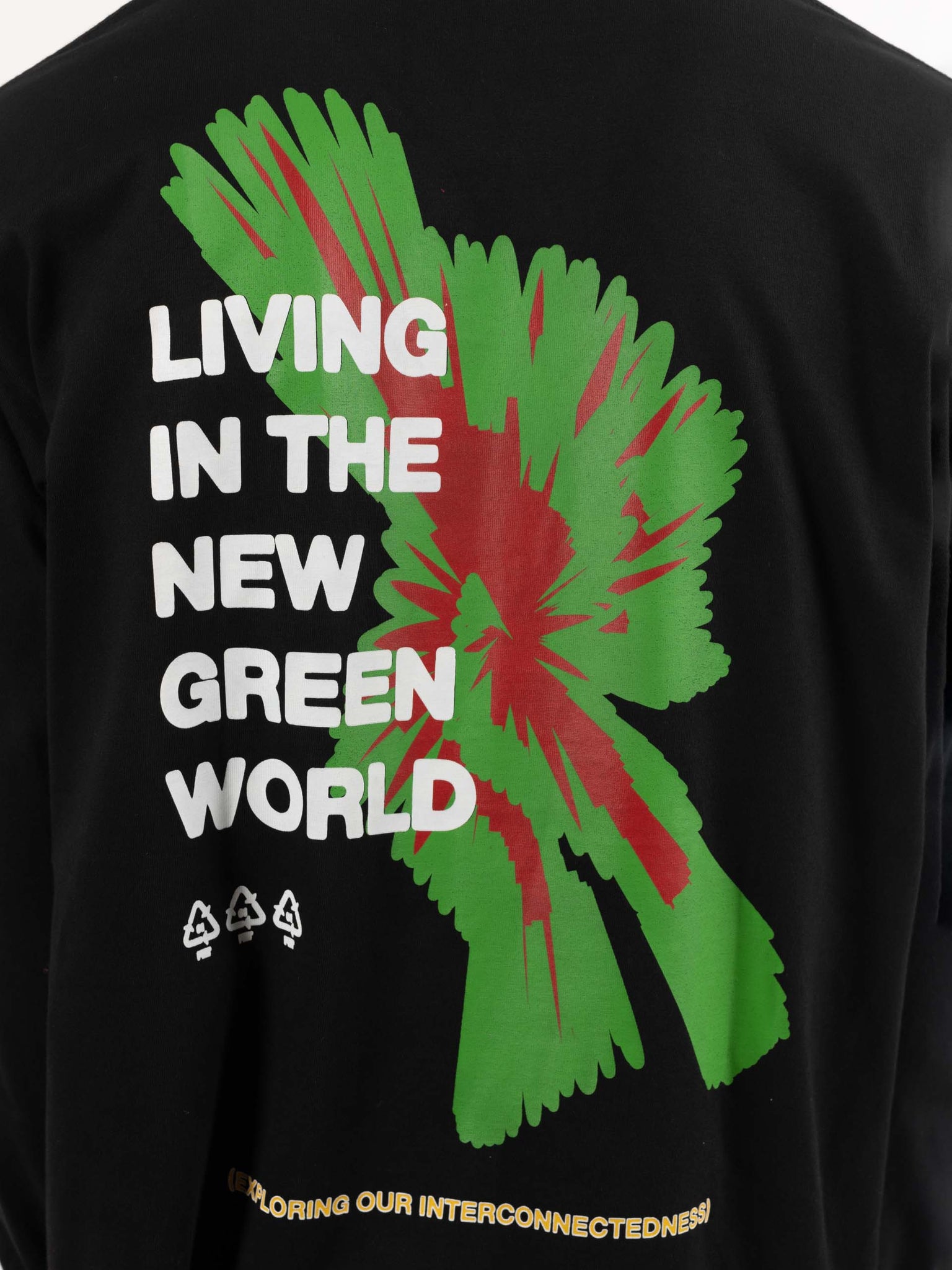 New Green World Long Sleeve T-Shirt Black