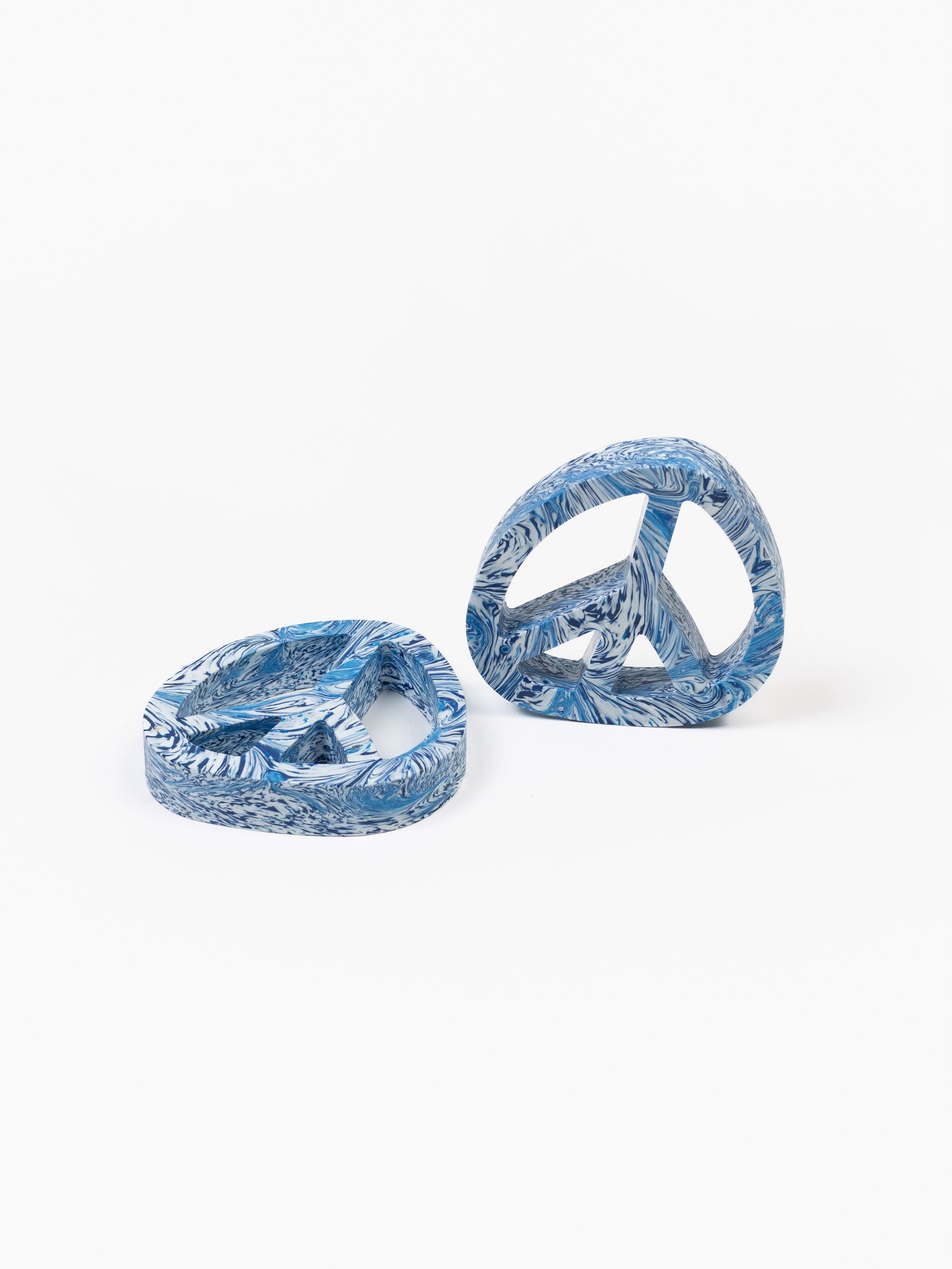 Peace on Earth Coaster Set of 2 Blue