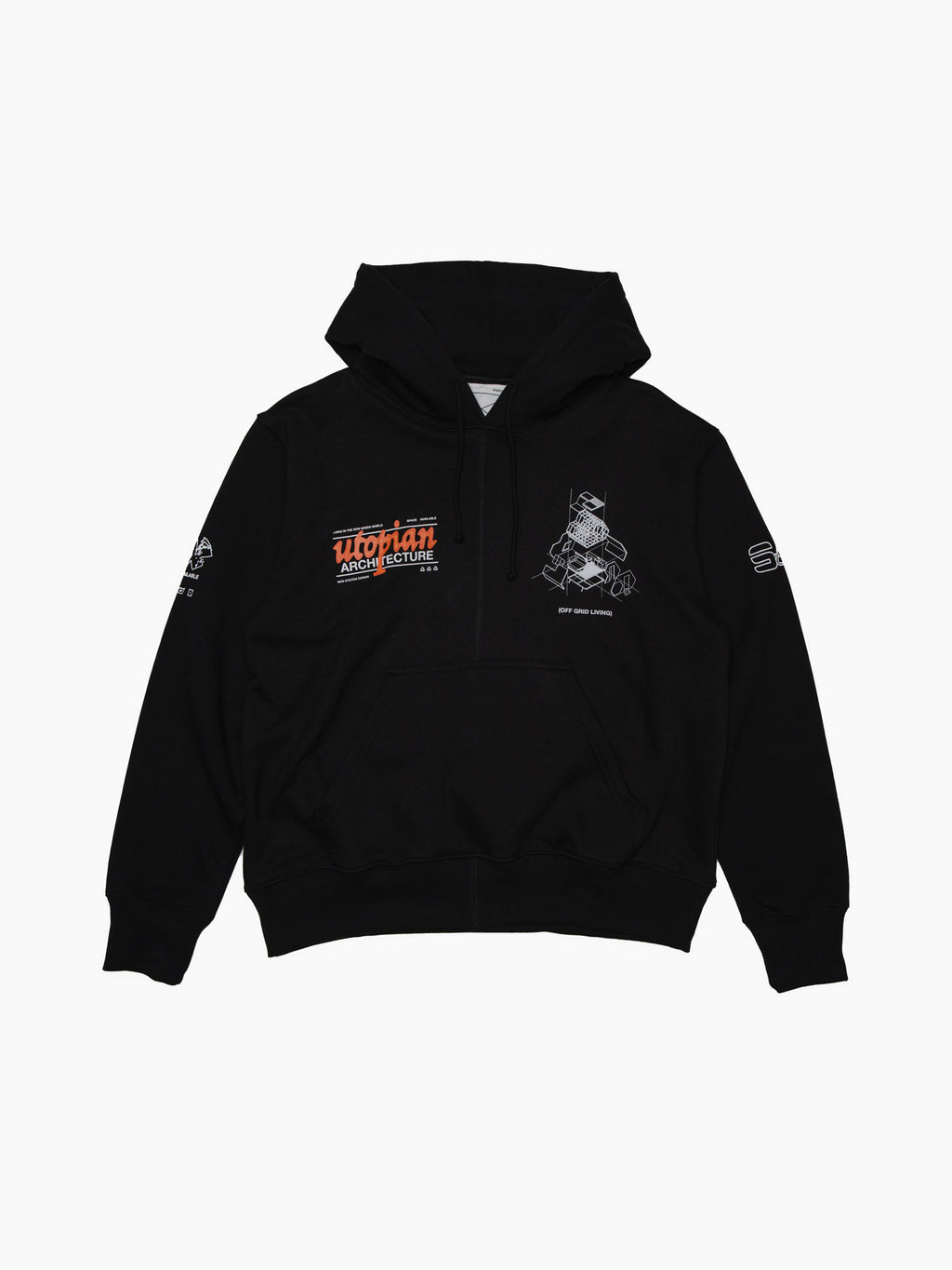 Utopian Architecture Hoodie Black