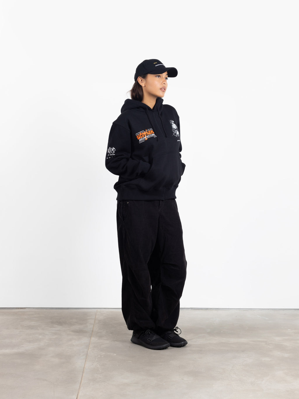 Utopian Architecture Hoodie Black