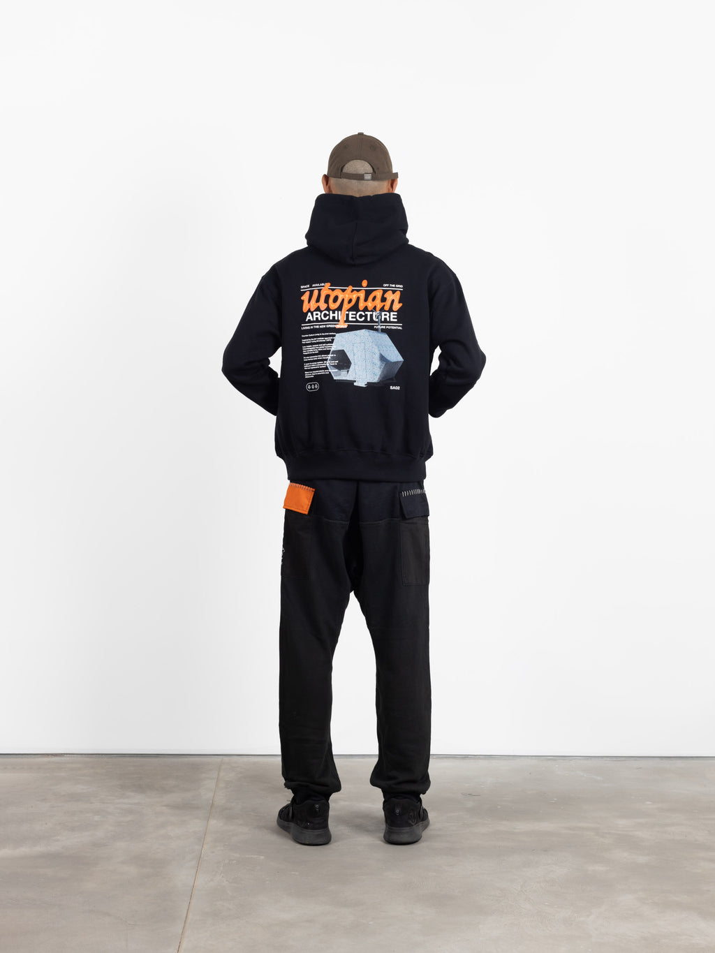 Utopian Architecture Hoodie Black